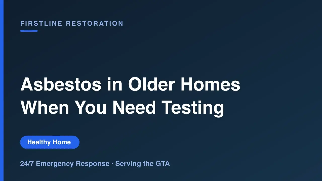 Asbestos in Older GTA Homes: When You Need Testing Before Work