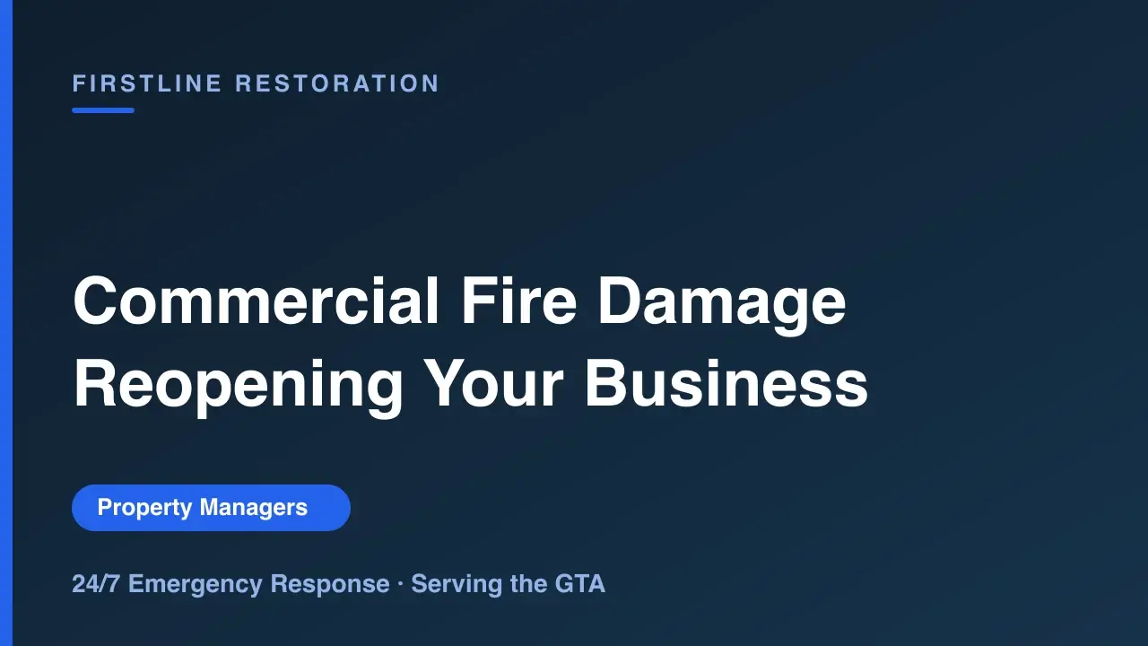 Commercial Fire Damage: Getting Your Business Reopened