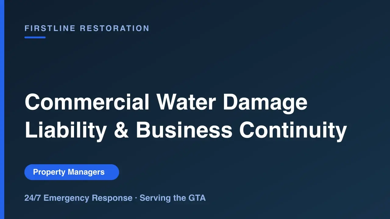 Commercial Water Damage: Liability and Business Continuity