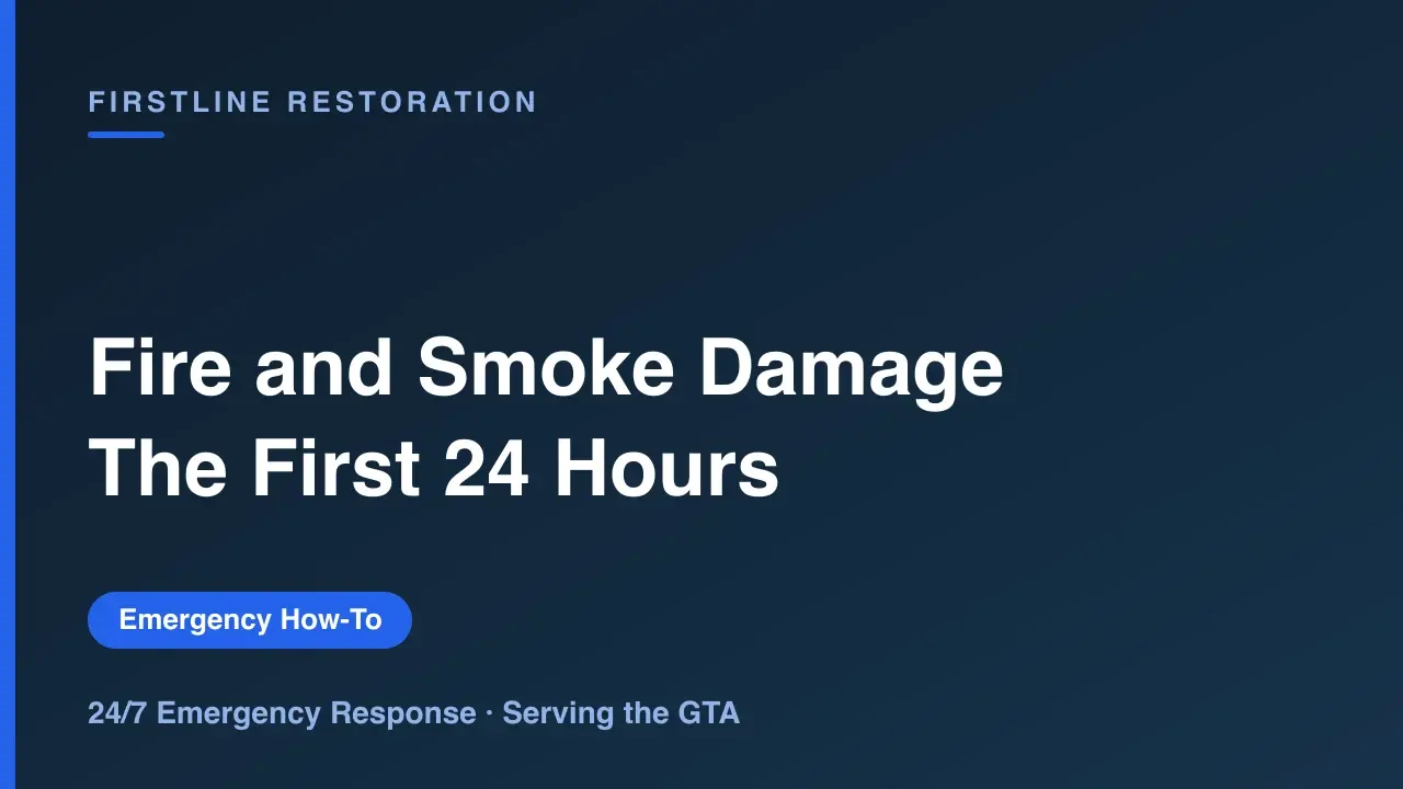 Fire and Smoke Damage: What to Do in the First 24 Hours