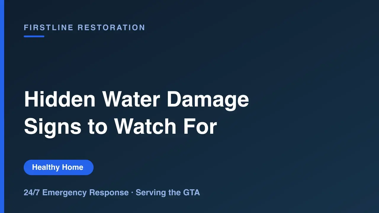 Hidden Water Damage: Signs Behind Walls and Under Floors