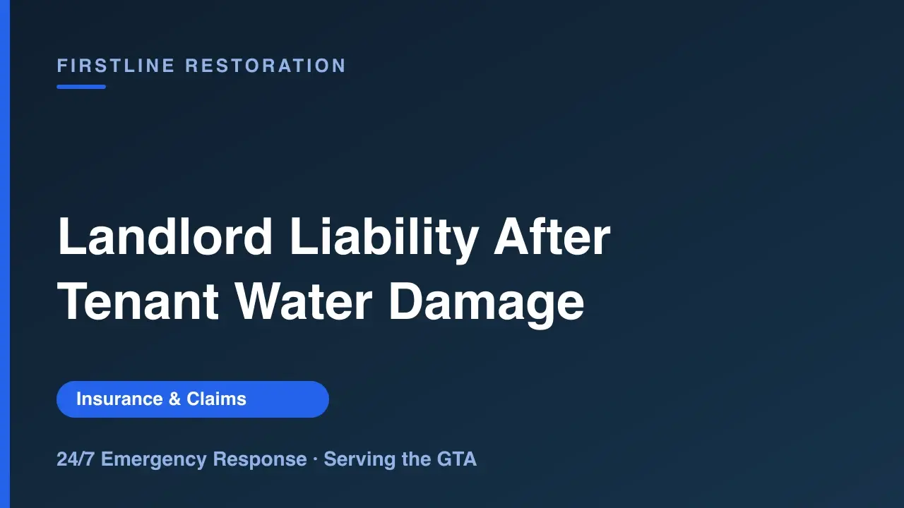 Landlord Liability After Tenant-Caused Water Damage