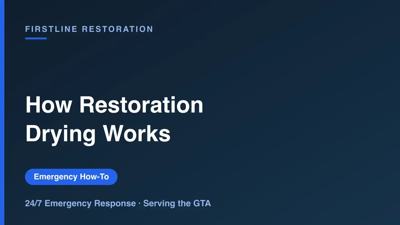 How Restoration Drying Works and How Long It Takes