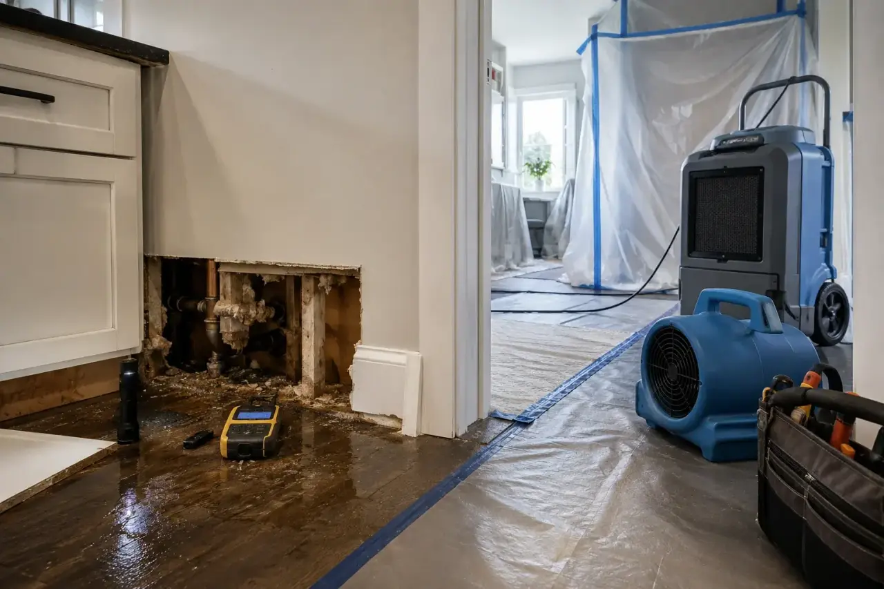 Clean Water Doesn't Stay Clean, and Mould Doesn't Wait for Burst Pipe Damage Restoration Maple