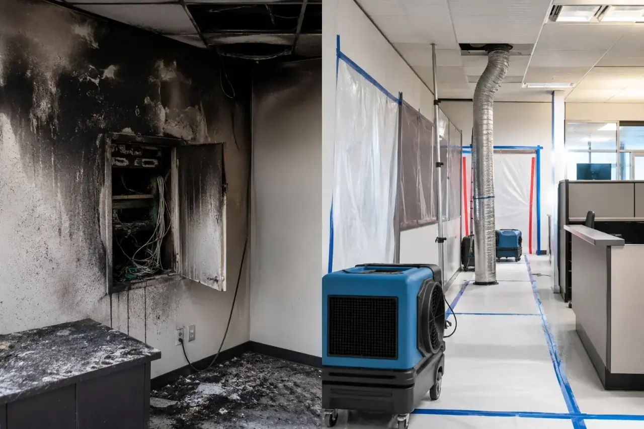 Scale and Movement Are What Make a Warehouse Loss Different for Warehouse Fire Damage Restoration Maple