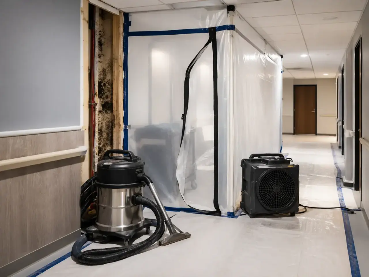 Commercial Mold Remediation Maple restoration equipment and project planning