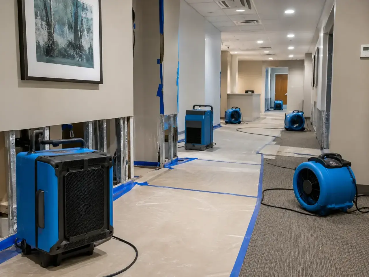 Commercial Sewage Backup Restoration Maple restoration equipment and project planning