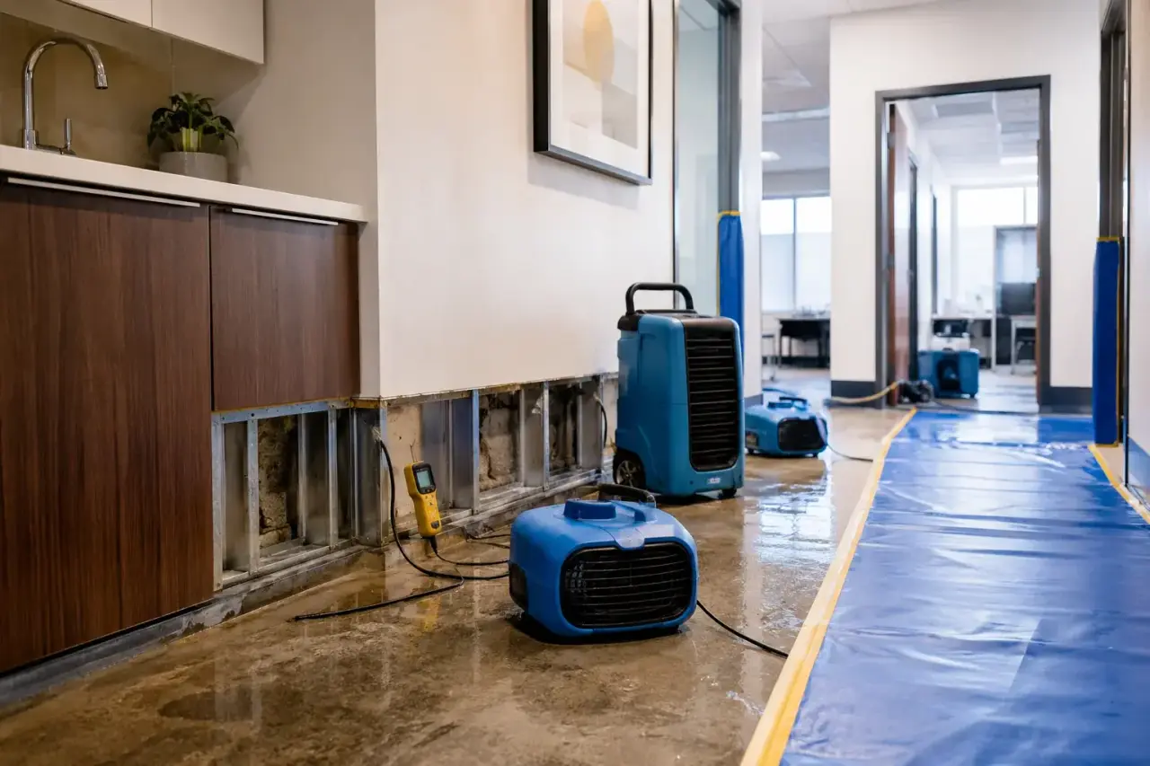 Commercial Water Damage Restoration Maple damage documentation and insurance claim support