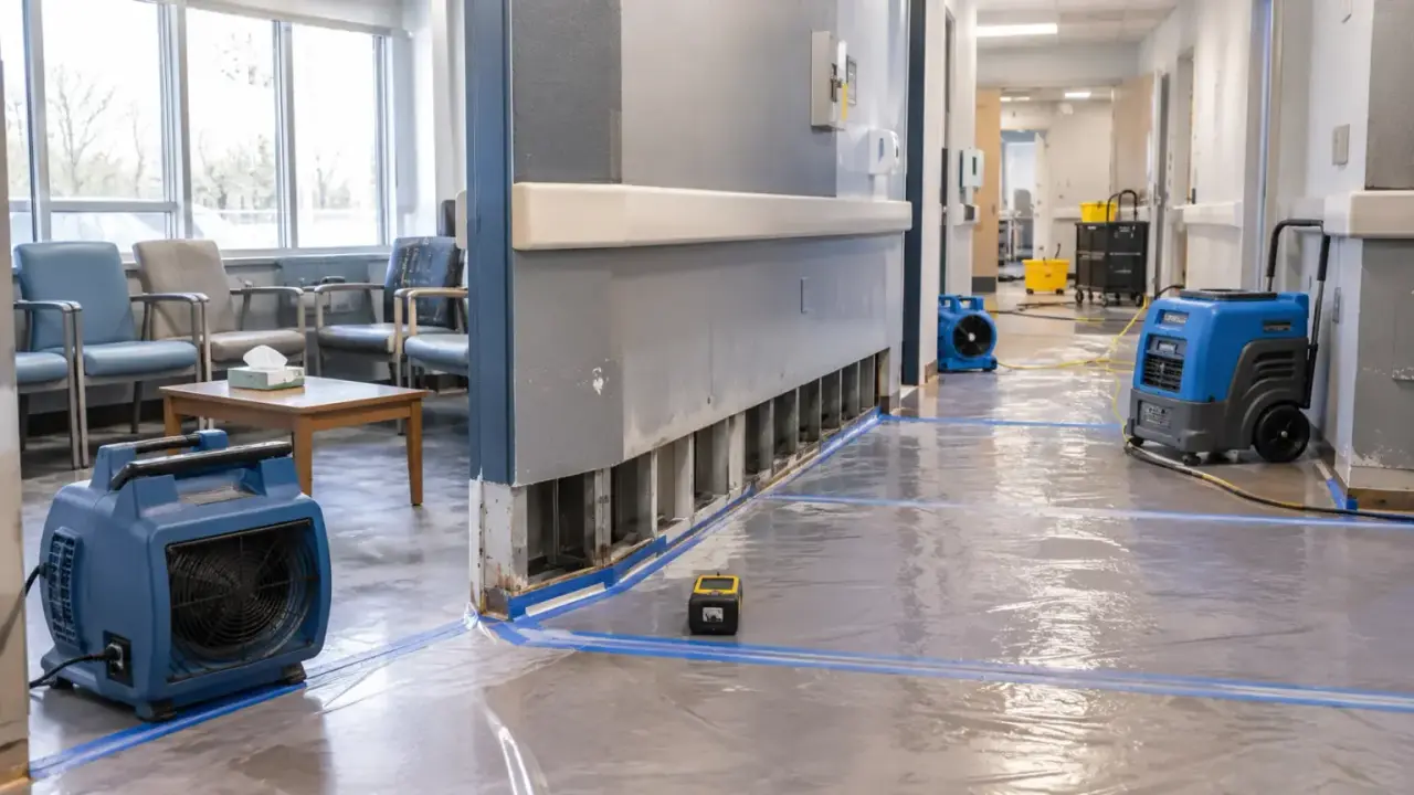 Healthcare Facility Restoration Maple inspection and documentation