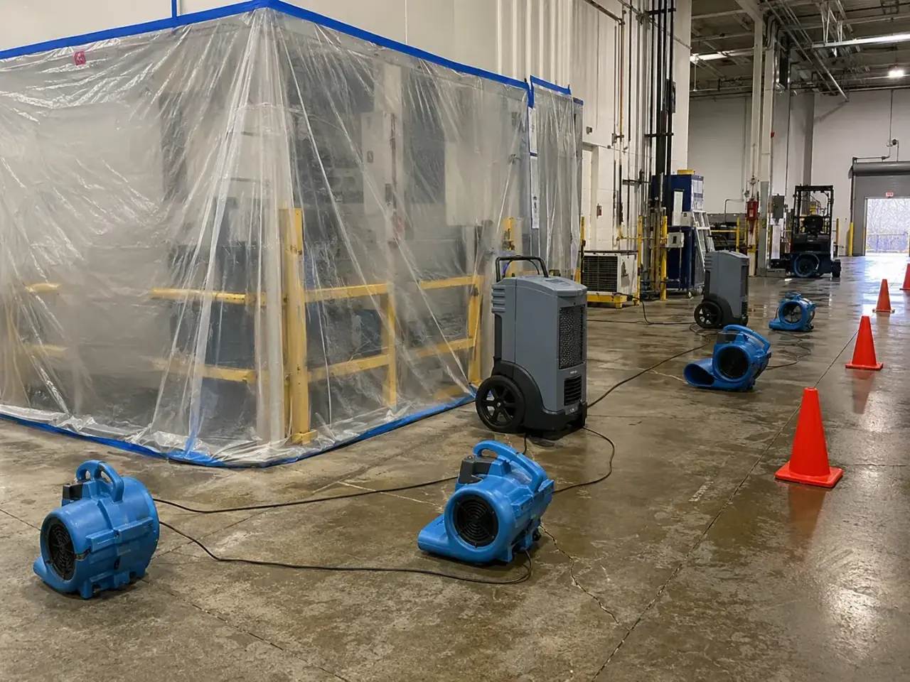 What Industrial Water Damage Restoration Maple includes