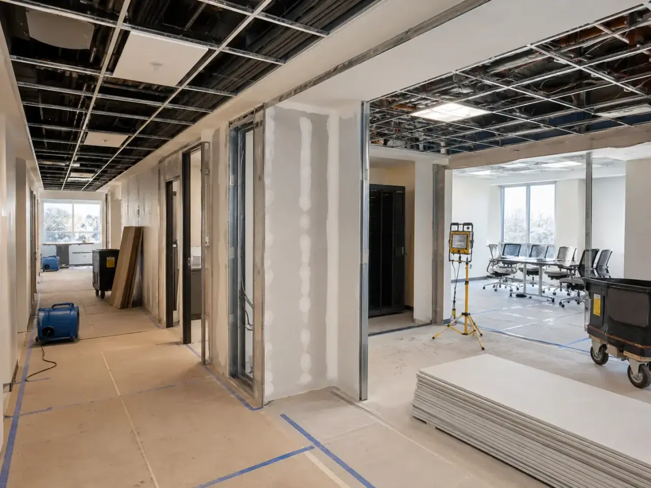 Work Phased Around Your Business Hours for Office Restoration Maple