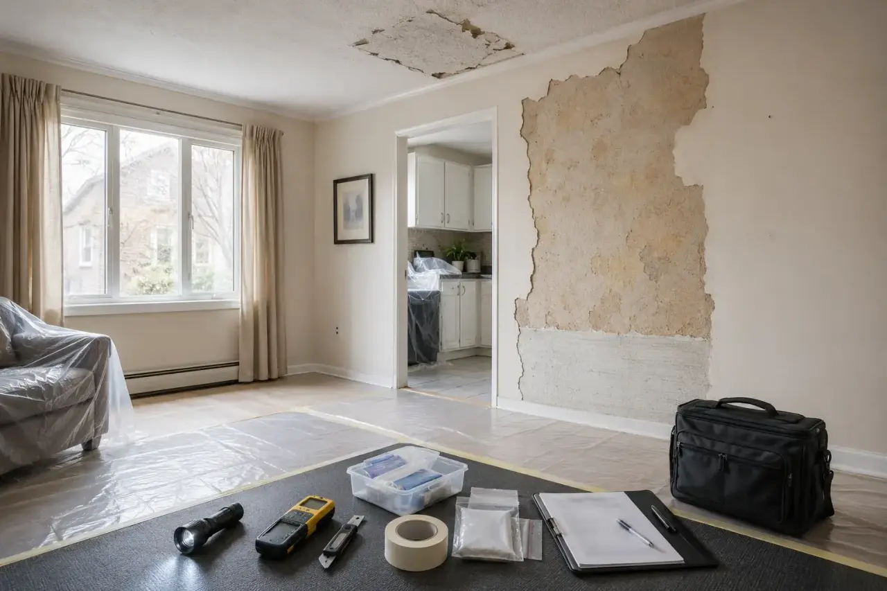 Residential Asbestos Abatement Maple damage documentation and insurance claim support