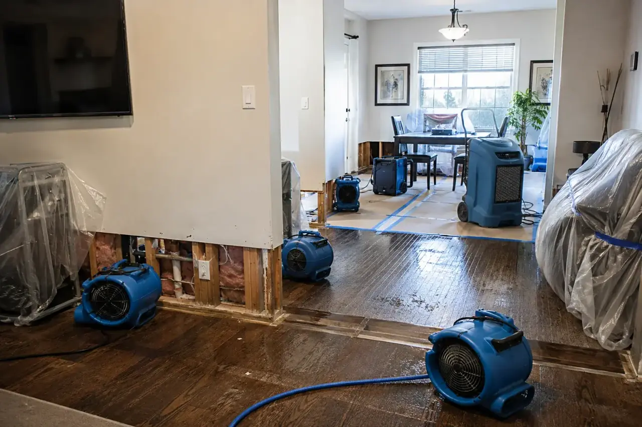 Residential Flood Damage Restoration Maple inspection and documentation