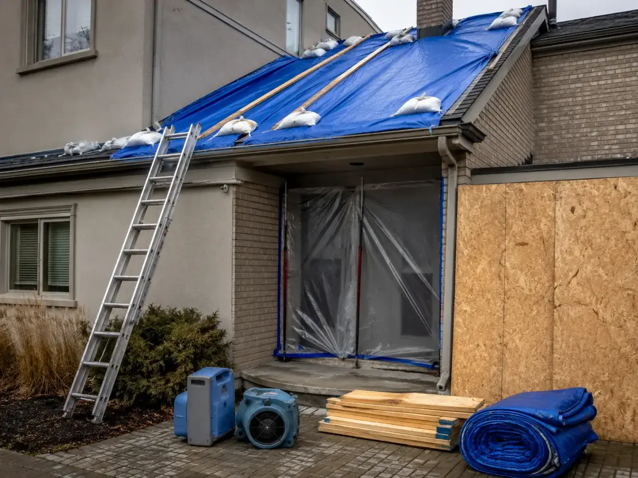 roof tarping services service planning and restoration scope review