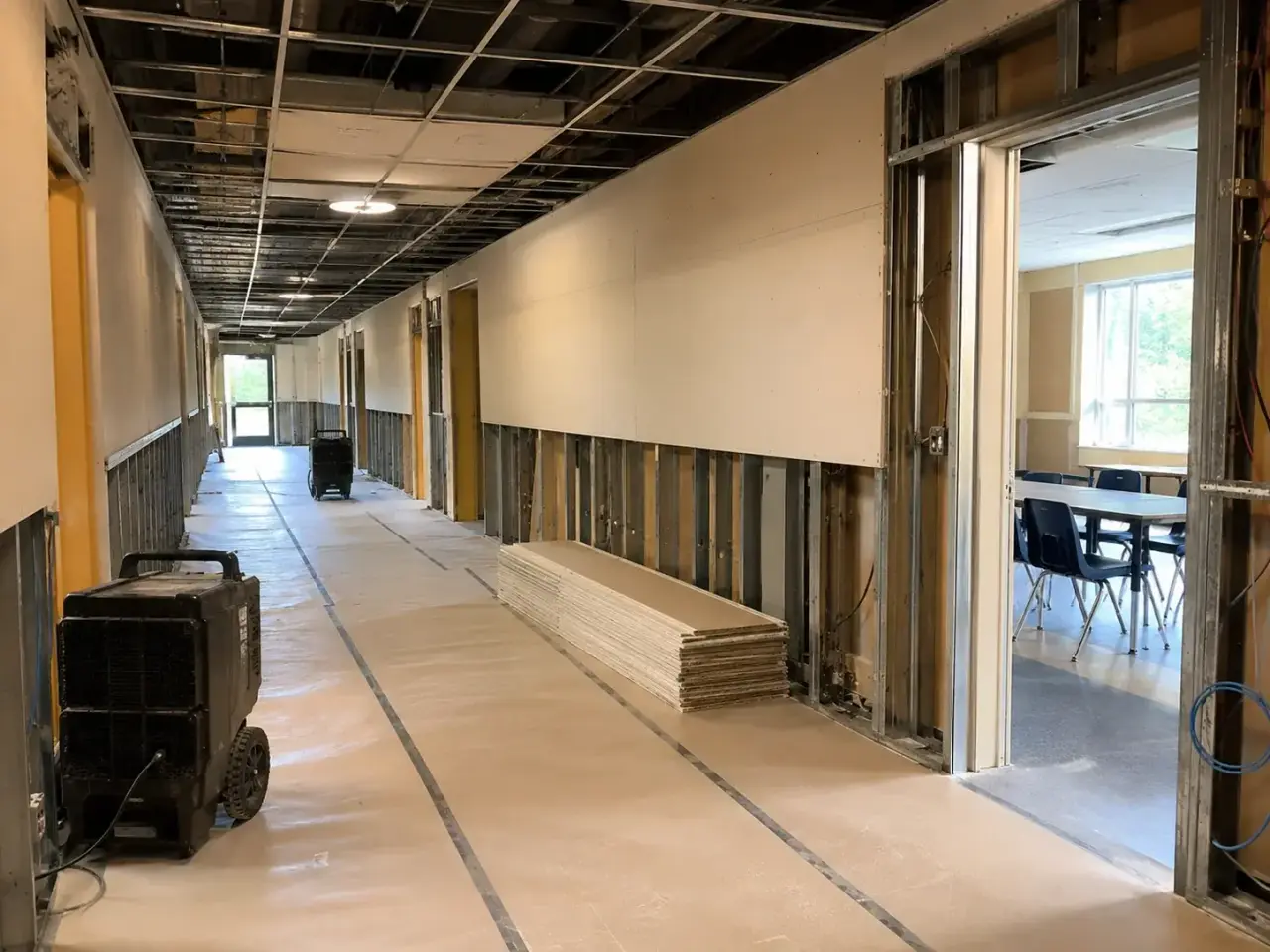 Containment That Lets the Rest of the School Keep Running for School Restoration Services Maple
