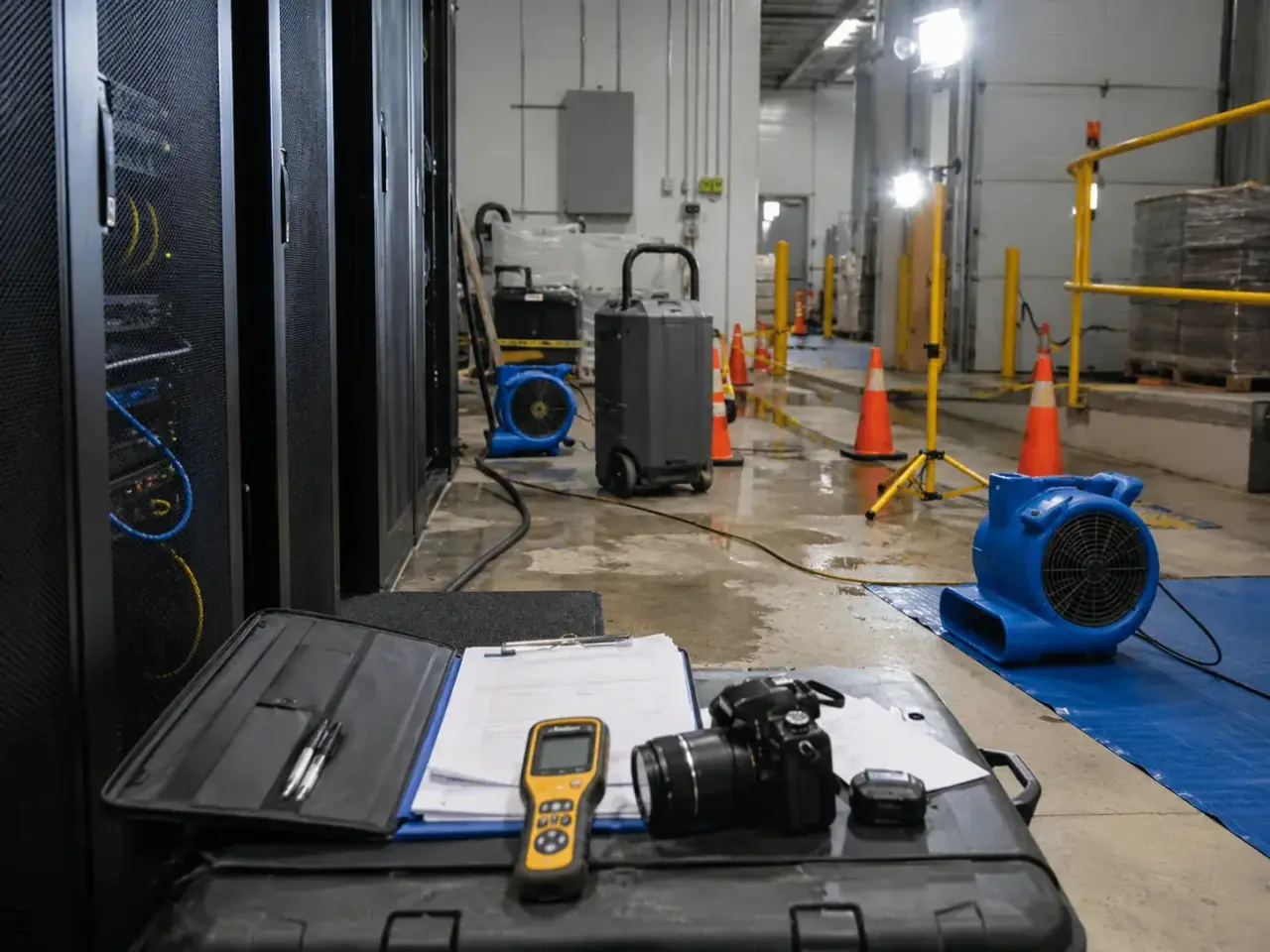 What Server Room Water Damage Restoration Markham includes