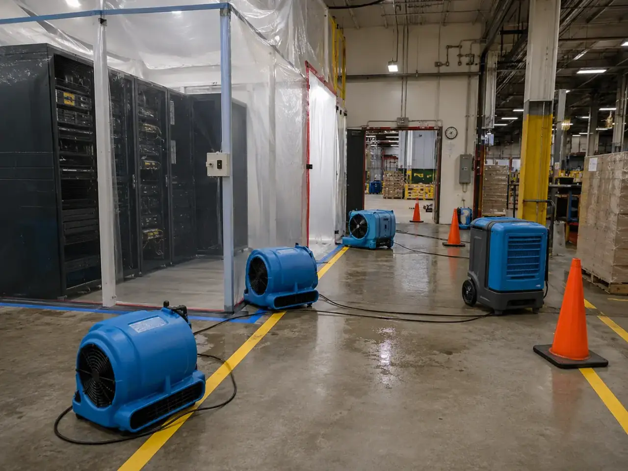 Server Room Water Damage Restoration Markham inspection and documentation